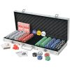 Poker Set with 500 Chips Aluminium