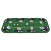 8-Player Folding Poker Tabletop 4 Fold Rectangular Green