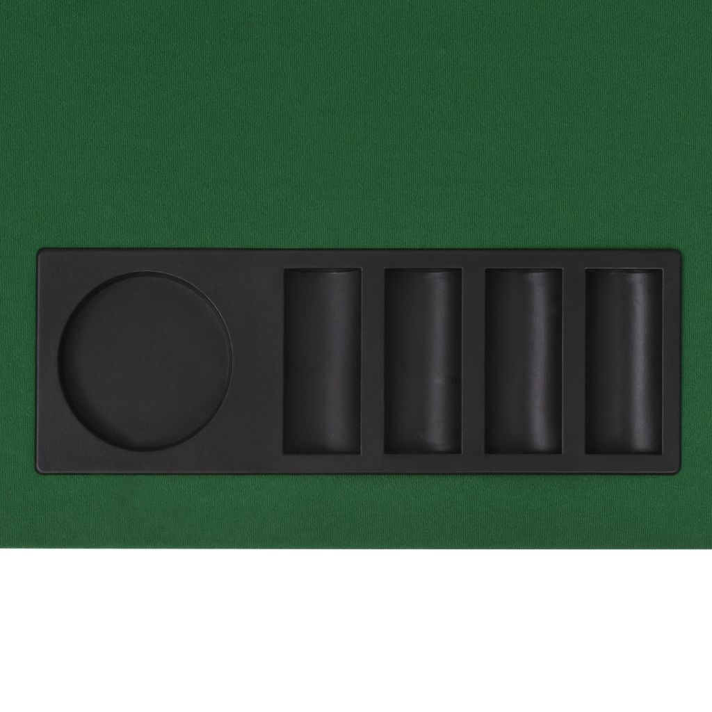 8-Player Folding Poker Tabletop 4 Fold Rectangular Green