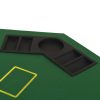 8-Player Folding Poker Tabletop 2 Fold Octagonal Green