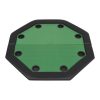 8-Player Folding Poker Table 2 Fold Octagonal Green